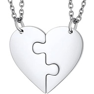 ChainsHouse Puzzle Friendship Necklace Stainless Steel BFF Necklace, 2/3/4/5/6/7/8pcs Personalized M