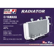 Uma Racing  Biger size Radiator Yamaha Y15ZR / honda Rs150 / LC135 Tangki Coolant Tank Radiator