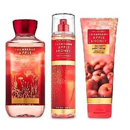 Bath and Body Works Champagne Apple and Honey Body Care Set. Shower Gel 10 Fl Oz, Fine Fragrance Mis