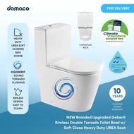 [CLIMATE VOUCHER] NEW Branded Upgraded Geberit Rimless Double Tornado Toilet Bowl w/ Soft Close Heav