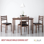Jo ELLE – Wald Dining Set/ Meja Makan Set/ High Quality Designer Dining Set (1+4)/ 1.1M Dining Table