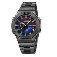 นาฬิกาแบรนด์ DZINER งานแท้ 100% พร้อมกล่องแบรนด์ นาฬิกาผู้ชาย รุ่น 2 ระบบ สินค้ากันน้ำ