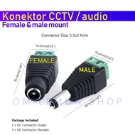 (TS) CCTV connector jack socket DC female male socket