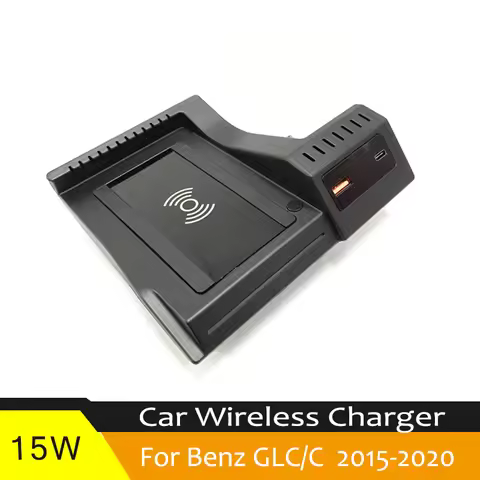 Wireless Charger For Mercedes Benz C-Class W205 GLC X253 2015-2020 C43 C63 GLC200 Phone Charger Acce