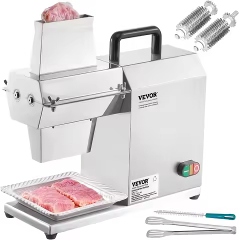 Commercial Meat Tenderizer, Heavy Duty Stainless Steel Kitchen Tool with Handle, Meat Tong, and Clea