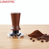 LUNASYNC Coffee Tamper, 51/53/58MM Flat/threaded Bottom Coffee Leveler, Professional Springs Design 
