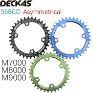 Chainring Deckas 32T 34T 36T 38T Bcd 96 Asymmetrical narrow wideBcd for single chairing bicycle 96BC