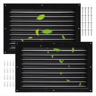 (LAE4) 2 Pcs Attic Vent 8x12Inch Metal Shed Vents Louver Vent Grille Gable Vents with Screen Mesh fo
