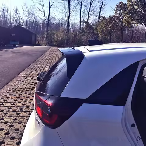 Glossy Black Spoiler For Honda Fit Jazz GR GS 2020 21 22 23 Car Rear Trunk Ducktail Wing ABS Plastic