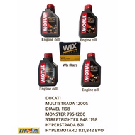 MOTUL H-TECH 100 10W40 x 4 Engine Oil Filter WIX