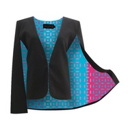 【富貴銅錢】經典紅白藍真絲蝴蝶褸外套 | 國潮港風新中式 | 時尚