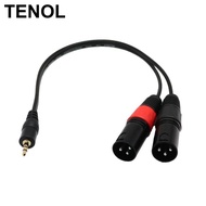 [TENOL] 1Ft 1/8'' 3.5mm Stereo Male Plug TRS Audio to