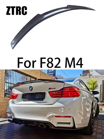 For BMW M4 F82 M4 Style Carbon fiber Rear Spoiler Trunk wing 2014-2020