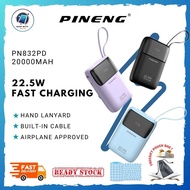Pineng PN 832 PD (20000mAh) Power Bank Built-In Cable Powerbank 22.5W Fast Charging - 1 Year Warrant