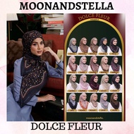 MoonandStella | Dolce Fleur | Tudung Bawal Printed Cotton | Tudung Bawal Bidang 45