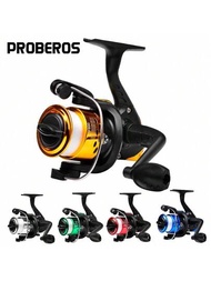 Proberos 1只釣魚捲線器,齒輪比為5.2:1旋轉式捲線器,帶有釣魚線,攜帶方便的釣具供應品