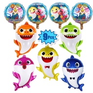 9 cartoon shark family shark baby aluminum foil balloon birthday gift party decoration balloon