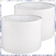 (NDPB) 2Pcs Drum Lampshade Lamp Shades White Lamp Shades for Table Lamp Floor Lamp Easy Assembly Rep