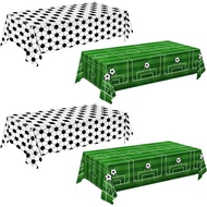4 Pieces Soccer Tablecloths - Soccer Birthday Party Decorations Soccer Table Cloth Soccer Tablecloth