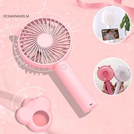 oc Desk Fan High Velocity USB Rechargeable Cat Ear Design Portable Hand Held Fan for Office