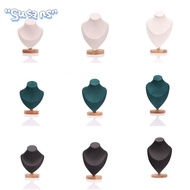 SUSANS Necklace Display Rack, Suede  Jewelry Storage Rack,  Show Wooden Display Model Necklace