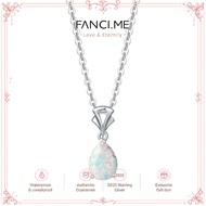 FANCIME Opal October Gemstone Sterling Silver Necklace