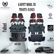 5D Car Mat for Toyota Avanza 2015-2025 + 7D Carpet Foot Mat - New Model - Fullset