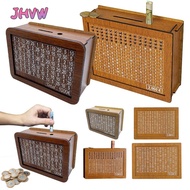 JHVW Piggy Bank, with Saving Money Goals Counter Handmade Money Box, Home Use Reusable Wooden Money 