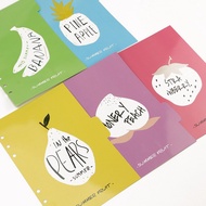 5 Pcs Colorful Paper Card A5 A6 Index Page 6 Hole Scrapbook Division Category Page