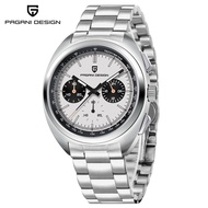 PAGANI DESIGN Panda Dial Men Watch Japan VK63 Chronograph Quartz Stainless Steel Sapphire Glass Water-resistant Watch Men PD-1782