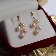 Light Luxury Natural Freshwater Pearl Earrings Rice Pearl Earrings