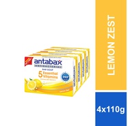 Antabax Antibacterial Bar Soap Lemon Zest (4x110g)