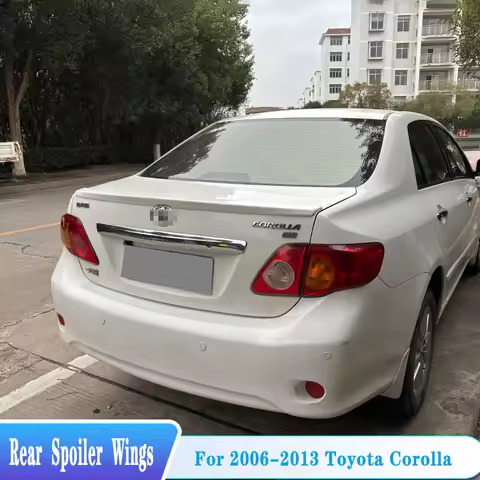 Car Spoiler Wings For 2006-2013 Toyota Corolla Sedan Rear Trunk Lid Lip Ducktail Spoiler ABS Plastic
