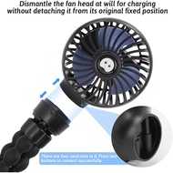 Stroller Fan,Mini Handheld Clip-on Personal Portable Desk Fan USB Fan Adjustable 3 Speeds with Flexi