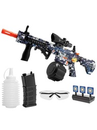 全新m416電動凝膠子彈玩具槍,自動和手動雙重射擊模式,大型彈匣的水彈噴濺玩具,非常適合戶外場地和團體射擊遊戲,適用於生日禮物和節日禮物