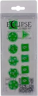 Ultra PRO - Eclipse 11 Dice Set (Lime Green) - Great Dice Set for All Kinds of Card Games and Board 