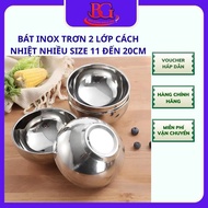 Smooth Stainless Steel Bowl, 2-layer Insulated Stainless Steel Bowl for Rice, SOUP, and SOUP in ALL 