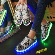 7-color Light Up Shoes with Card Pattern - (888) code M2063
