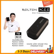 Rolton K11 Wireless Headset Transmitter Connection FM Clip Mic for K500 K700 Voice Amplifier Speaker
