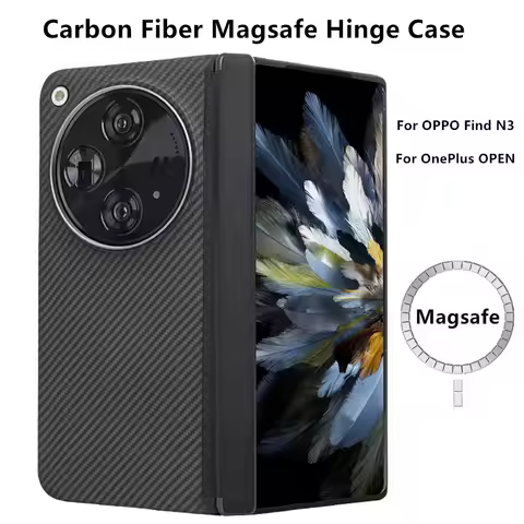 Genuine Carbon Aramid Fiber Magnetic Case For OnePlus OPEN OPPO Find N3 N5 FindN3 Matte Thin Flip Hi