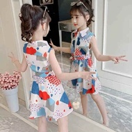 Angugu Children's Fashion High Quality Susoender Korean Style Dress for Kids Girl Casual Clothes 3 To 4 To 5 To 6 To 7 To 8 To 9 To 10 To 11 To 12 Year Old Birthday Tutu Princess Dresses for Teens Girls Terno Sale #G5-313