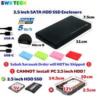 USB 3.0 2.5 inch SATA Hard Disk External Case Laptop 2.5" HDD SSD Enclosure Case 2.5" External Hard 