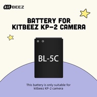 【For KP-2 Camera】KiTBEEZ BL-5C Lithium Battery - 1200mAh, 4.2V/1.0A Dual-Slot Charging Dock with Bat