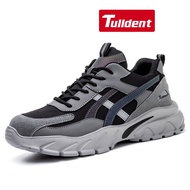 Tulldent Safety Shoes Men Plastic Toe Cap Anti-smashing Anti-piercing light weight Reflective in Gre