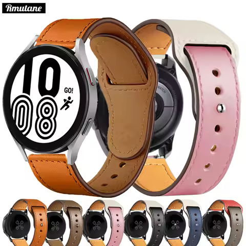 Leather Band For Samsung Galaxy watch Active 2 strap Gear S3 22/20mm bracelet Huawei GT/2/Pro Galaxy