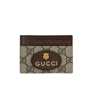 Gucci Neo Vintage 虎頭帆布印花卡夾(597557-烏木)
