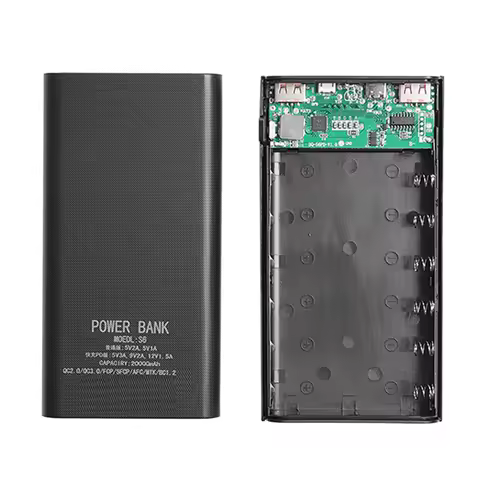 3X 18650 Battery Power Bank Box 5V 2.1A LCD Display 20000Mah Power Board For 6X18650 Battery DIY Pow