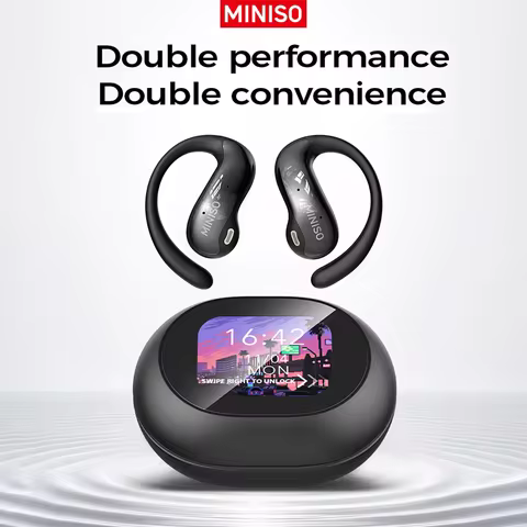 MINISO MS188 Bluetooth Earphone AI Translation Earbuds HD LED screen OWS Sport Wireless Headphones L