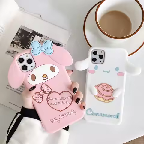 Cartoon My Melody Cinnamoroll Soft Silicone TPU Phone Cases For iPhone 14 13 12 11 15 Pro Max X XR X