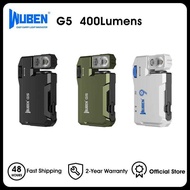 WUBEN G5 Rechargeable EDC Flashlight, 400 Lumens Dl Light Sources Mini Flashlight with RGB Light, Po